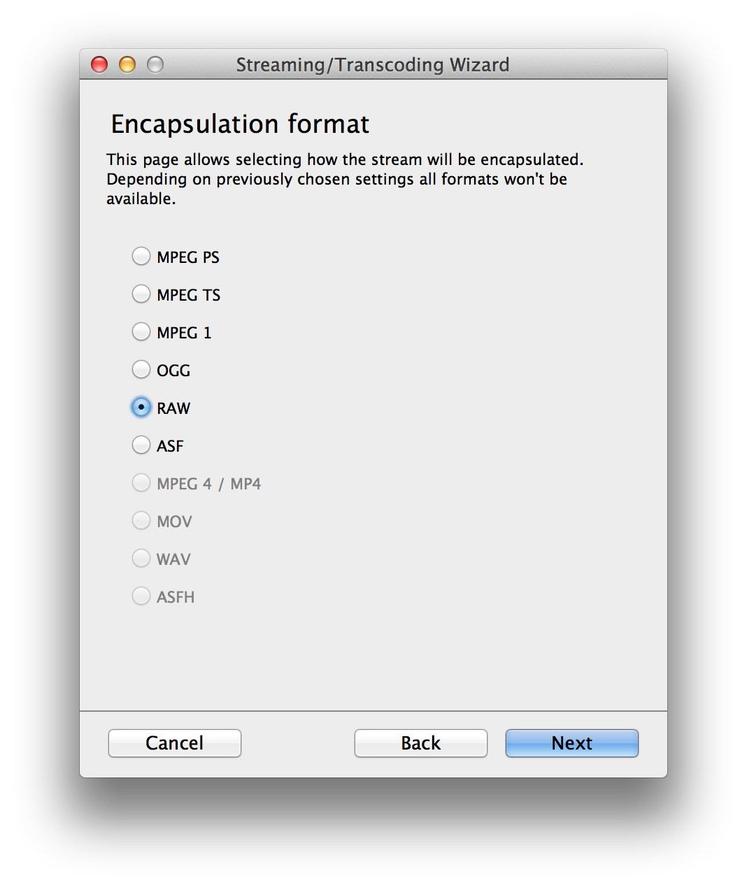 vlc os x convert wma to mp3 step 6